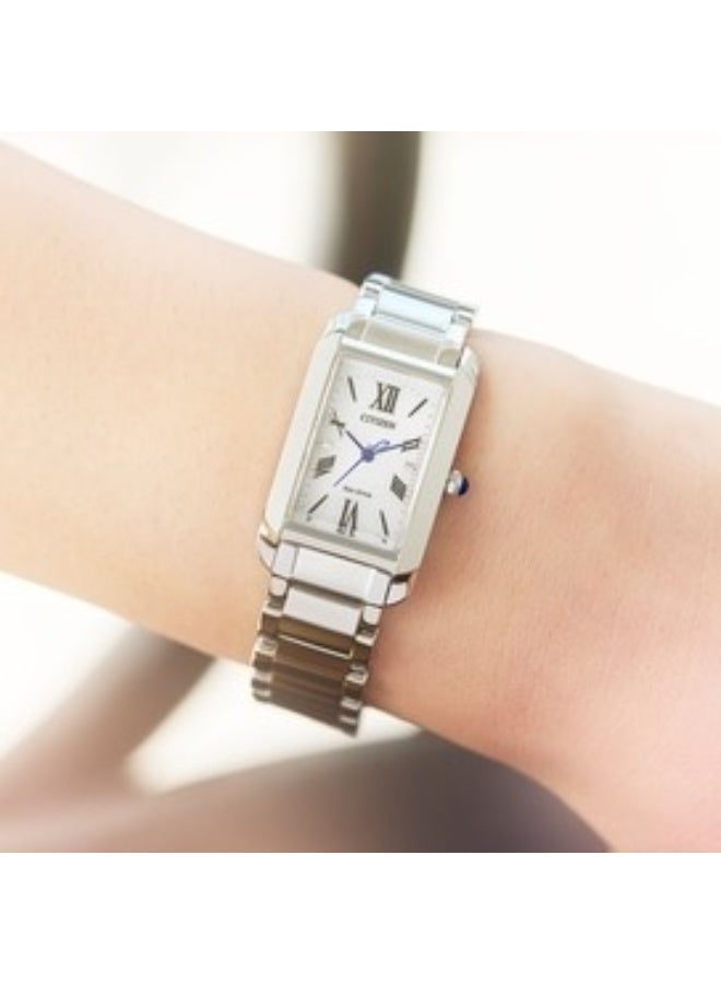 CITIZEN Eco‑Drive Women’s Watch EW5620-55A, 30 mm White Dial, Stainless Steel Case & Bracelet, 50 m WR - Image 4